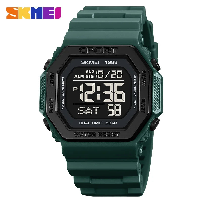 Men's Digital Sport Watch – Rugged LED Military Style