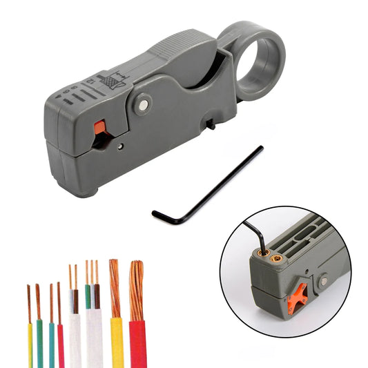 Seven Floor MT-2019B Coaxial Cable Stripping Tool – Adjustable Mini Wire Stripper