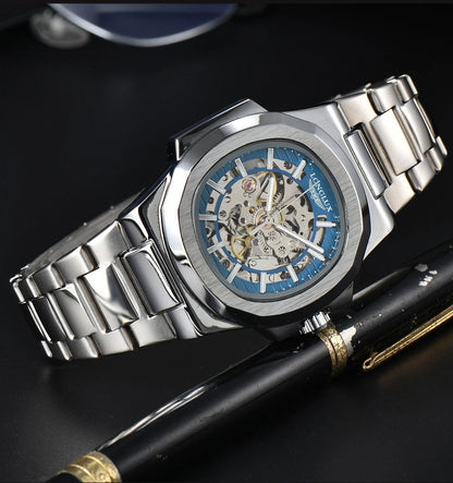 LONGLUX Men's Automatic Skeleton Watch – Luxury Style Meets Mechanical Precision