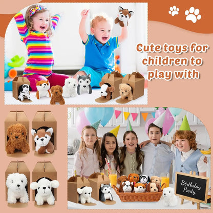18-Piece Mini Plush Stuffed Puppy Dogs – Soft Party Favors, Gifts & Decor for Kids and Adults