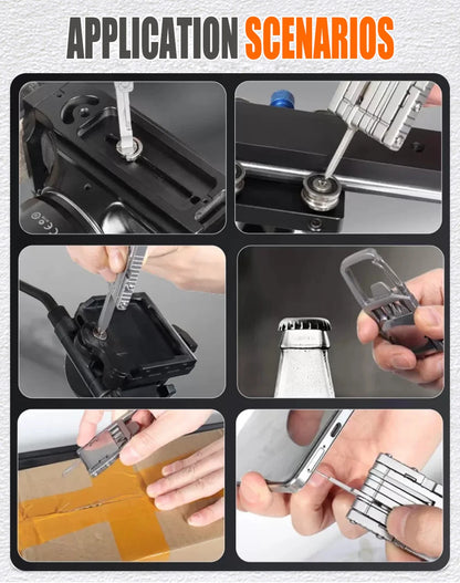 13-in-1 Multifunction Stainless Steel Folding Tool – Mini Outdoor EDC Kit