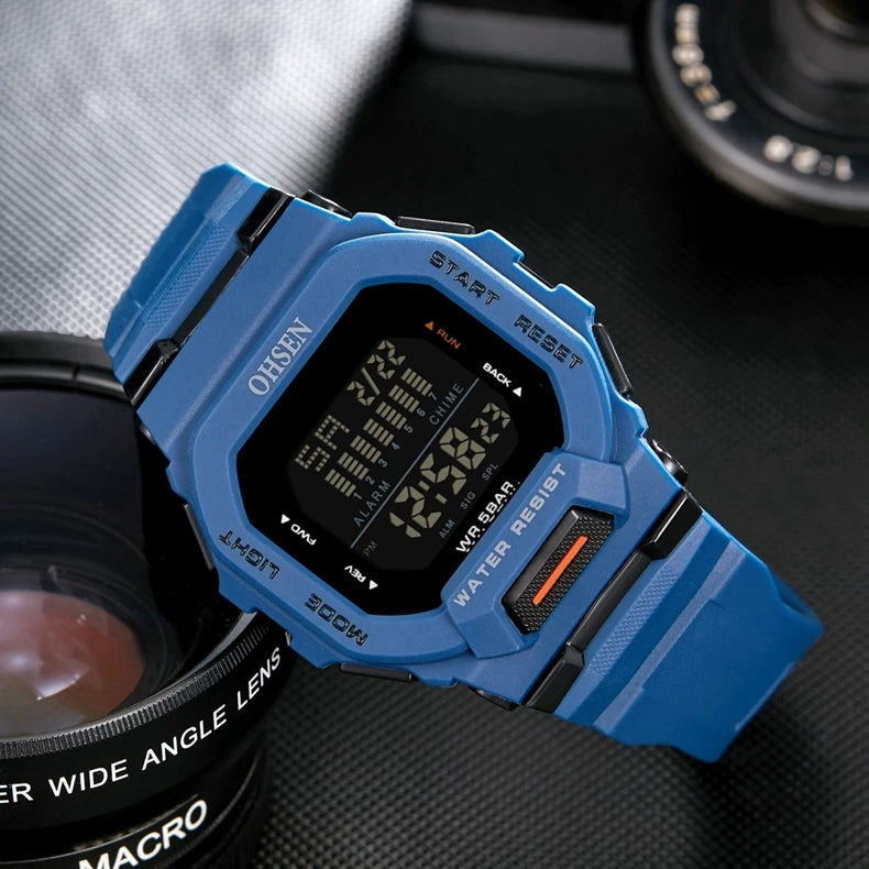 OHSEN Men's Digital Sports Watch – Rugged, Functional, and Built for Performance