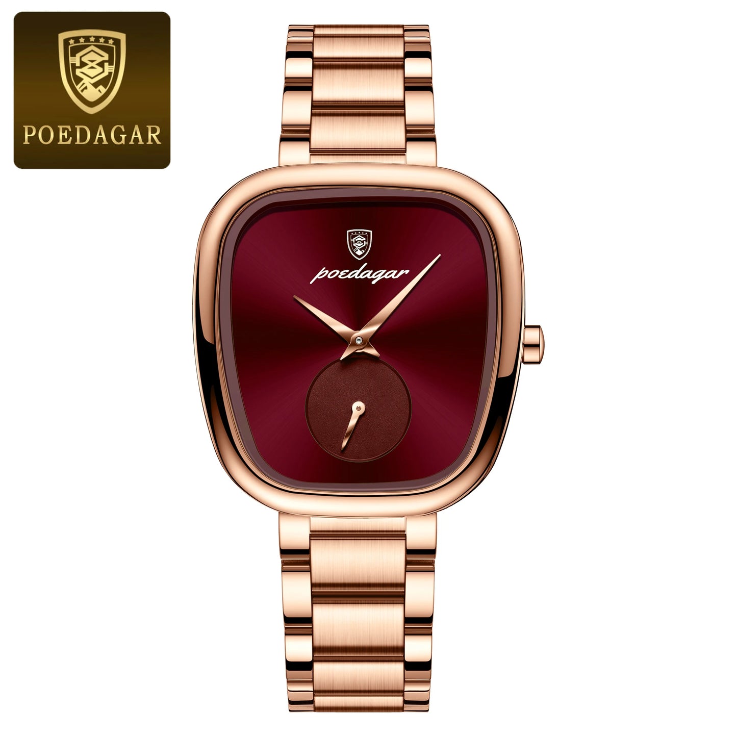 POEDAGAR Elegant Luxury Women's Quartz Watch – Waterproof Stainless Steel Timepiece