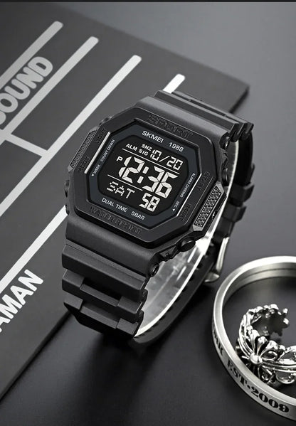 Men's Digital Sport Watch – Rugged LED Military Style