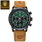 POEDAGAR Men's Luxury Quartz Chronograph Watch – Waterproof, Luminous & Fashionably Rugged