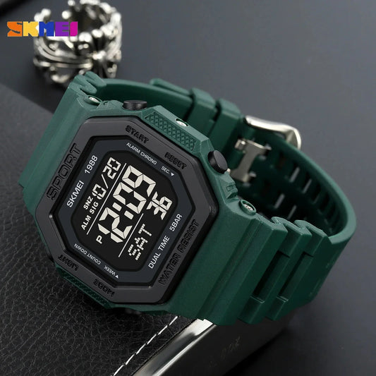 Men's Digital Sport Watch – Rugged LED Military Style