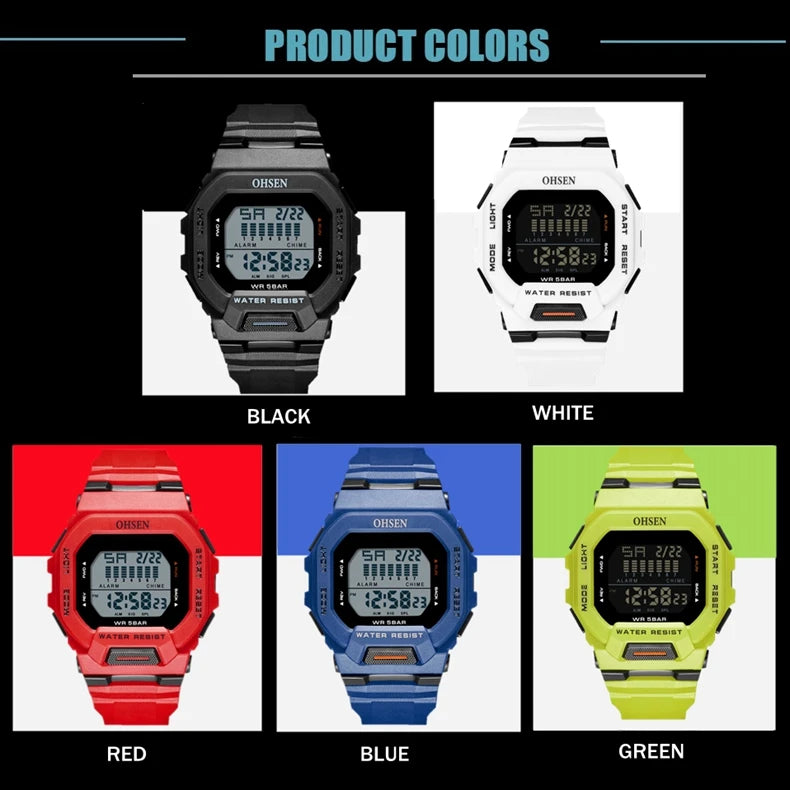 OHSEN Men's Digital Sports Watch – Rugged, Functional, and Built for Performance