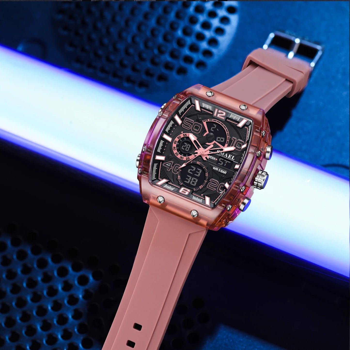 SMAEL Men's Dual Display Sports Watch – Rugged, Stylish, and Multi-Functional