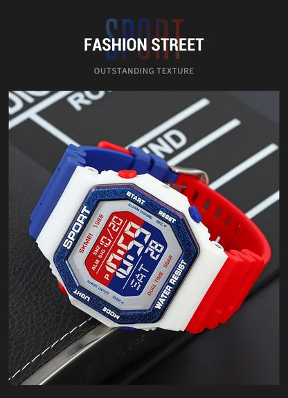 Men's Digital Sport Watch – Rugged LED Military Style