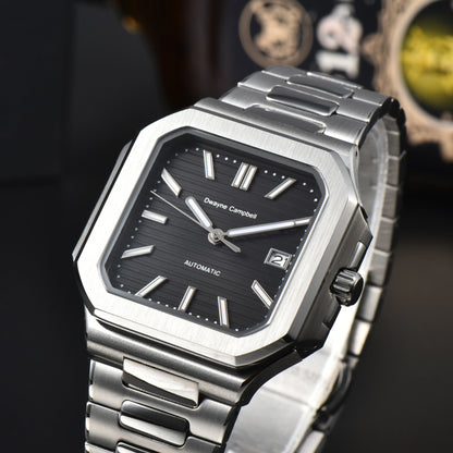 Dwayne Campbell Stainless Steel Watch Case – Designed for NH35 Movement with Sapphire Glass & Custom Logo Options